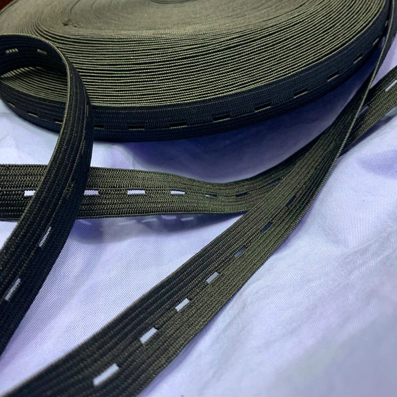 Adjustable elastic rope elastic band buttonhole pregnant women's pants fetal heart monitoring strap special black and white
