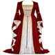 2023wish AliExpress gold velvet bell sleeve retro medieval European court Long and floor skirt