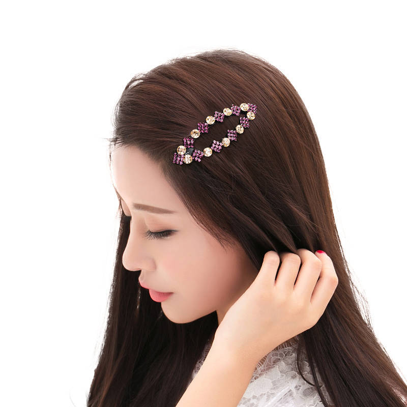 Corea del Sud stile semplice elegante frangia laterale clip diamante incastonato colore diamante BB clip copricapo ragazza forcina forcina rotta all'ingrosso_voghion.com