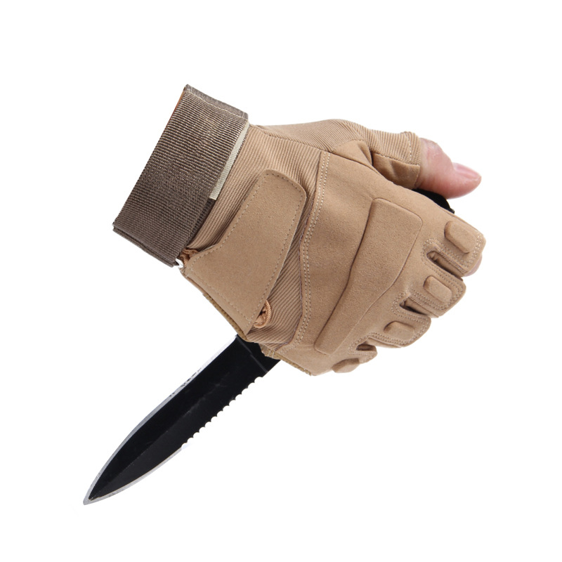 Men's Spring and Summer Tactical Half Finger Gloves Outdoor Military Style Wholesale