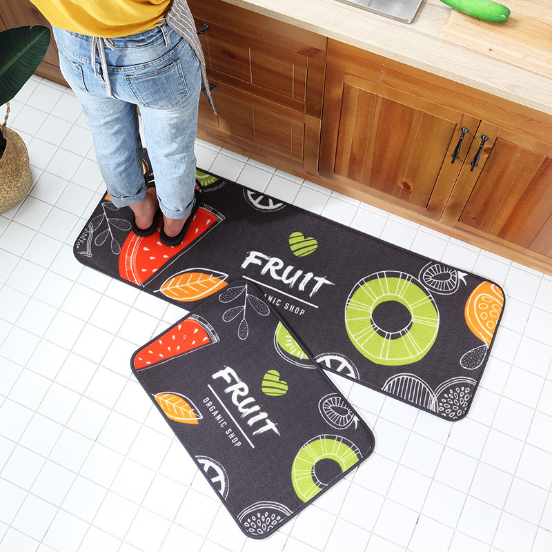 ins Cross-border Kitchen Oil-proof Absorbent Floor Mat Foot Mat Balcony Kitchen Door Long Anti-slip Mat Carpet