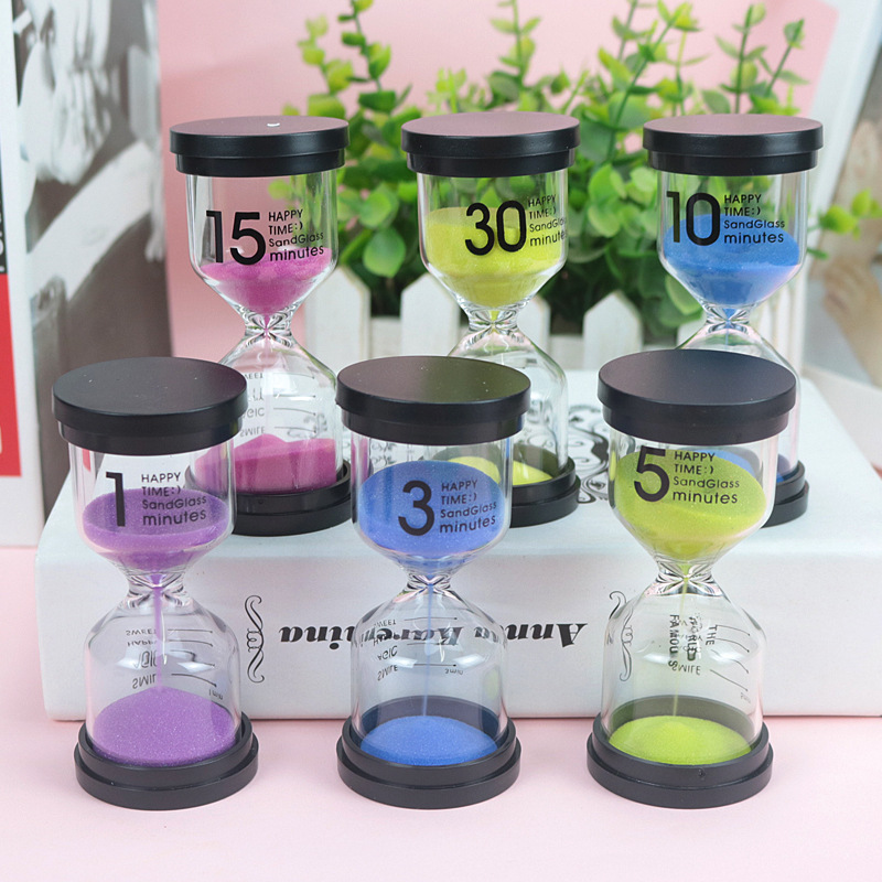 Glass hourglass timer 1/3/5/10/15/30/45/60 minutes now home furnishings creative student gifts