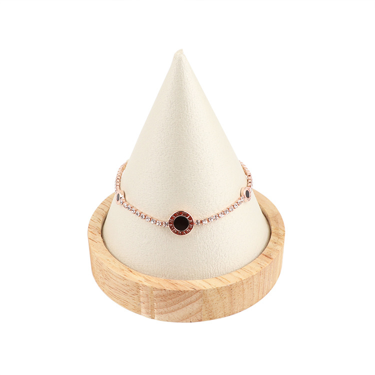 Cone Ring Rack Log Ring Display Rack Ring Holster Solid Wood Bracelet Display Rack Jewelry Rack Counter Props