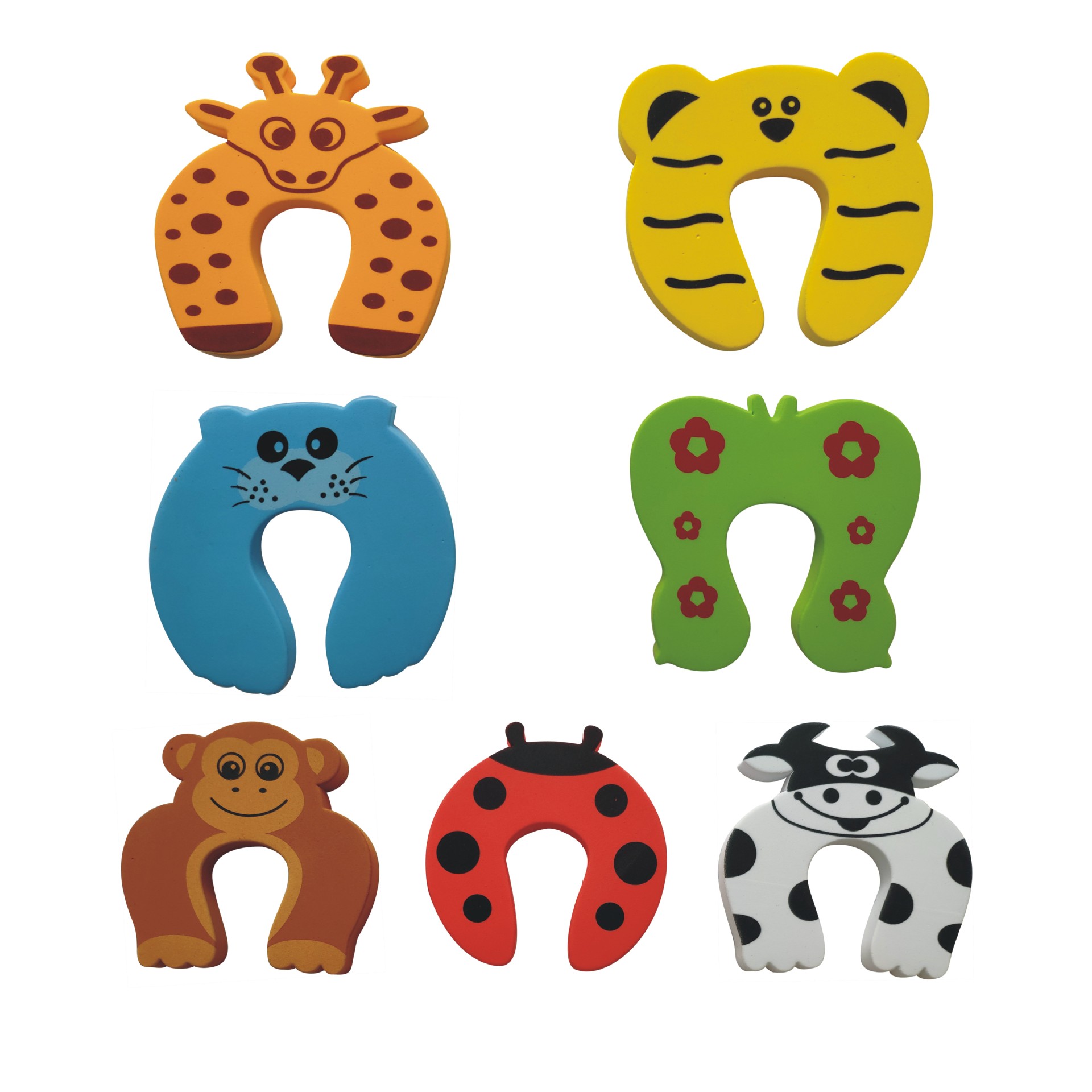 Children's cartoon safety door card EVA children's foam door clip door stopper animal door stop baby anti-pinch hand door card