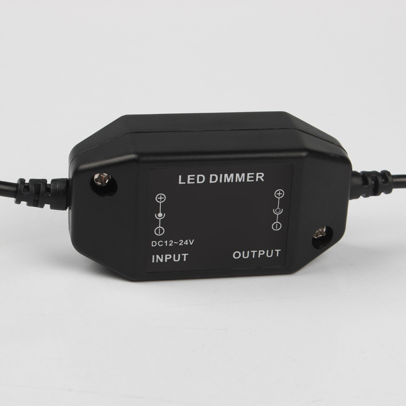 LED调光器12-24V线上调光开关 旋钮单色调光器无极单色调光控制器