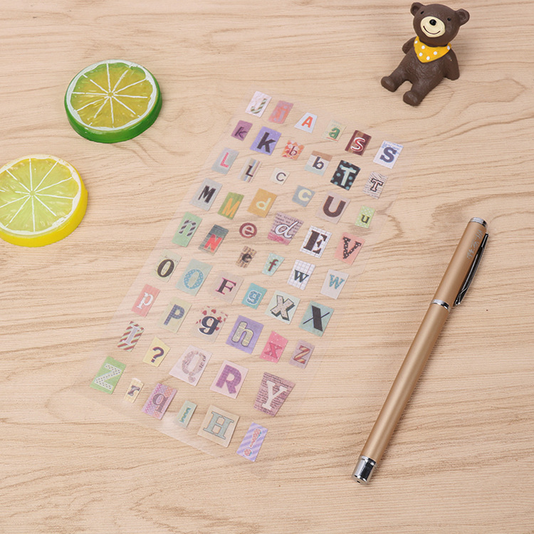 Office culture and education decorative alphanumeric stickers XJ0018 a set of 6 into the new hand account Travel student stickers