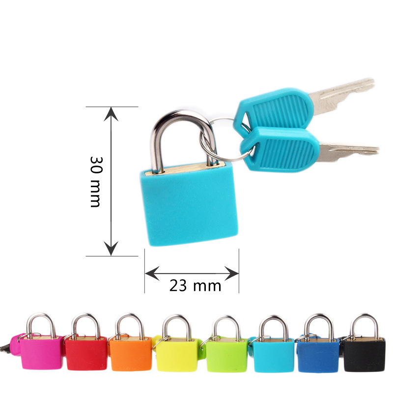 22mm small copper lock cute padlock metal mini lock luggage lock anti-theft travel cabinet lock