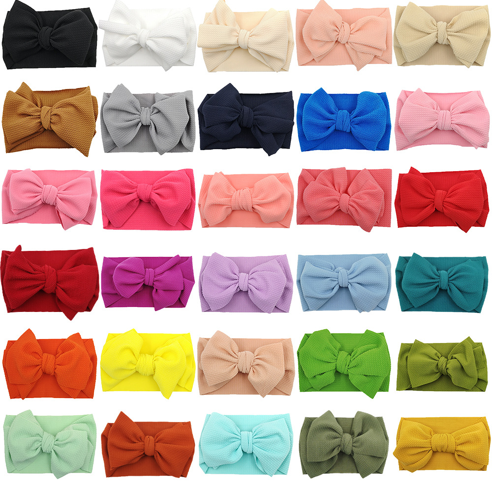 New European and American Hair Accessories ins Baby Hair Band Children's Halogen Door Protecting Headband Corn Grain Big Bow Head Decorative Belt