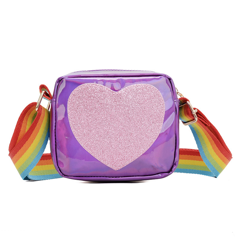 Korean style children's bag 2020 Summer new girls' messenger bag cute love pu children's shoulder bag accessories bag