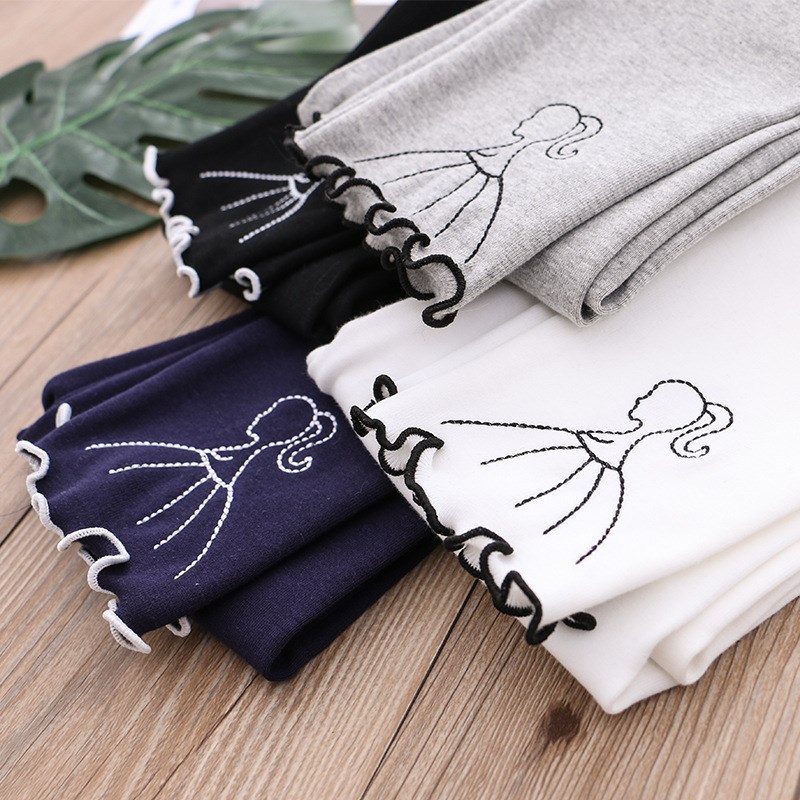 Girls' leggings Spring and Autumn new children's autumn clothes baby girls' slim pants Western style outerwear trousers