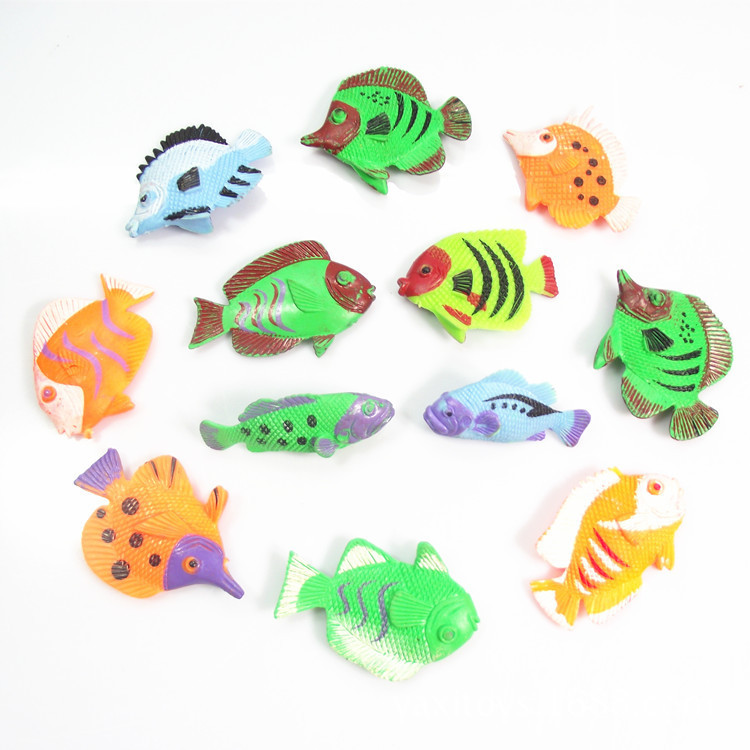 Model solid fish a bag of 12 tail landscape simulation tropical fish fake fish plastic fish sand tray ocean fish sand tool