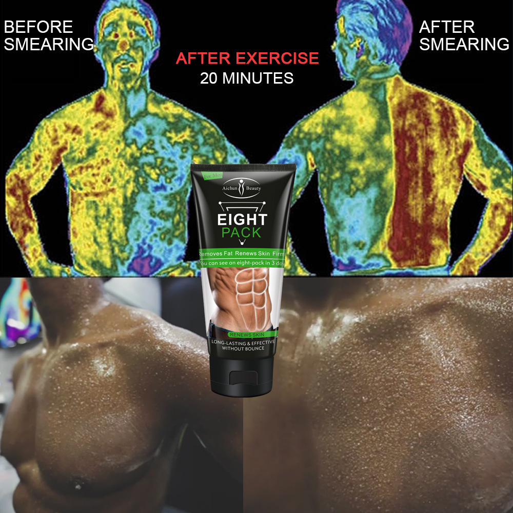 Cross-border aichun men's and women's abs cream massage cream 170ml ABS cream spot wholesale Slimming cream