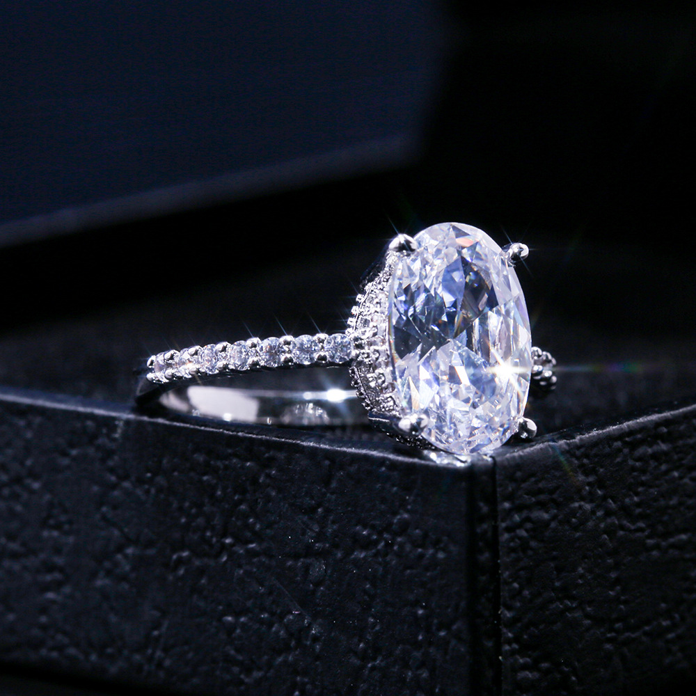 New Fashion Personalized Zircon Platinum Ring Korean Fashion Engagement Ring_voghion.com