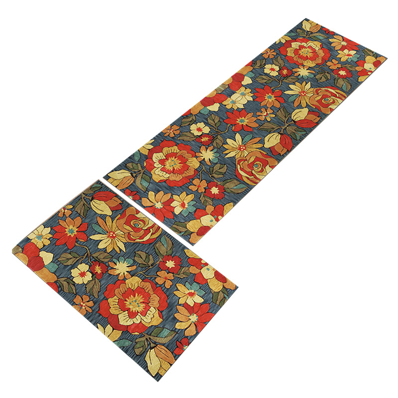 Factory Direct Supply Kitchen Floor Mat Bathroom Door Mat Bedroom Bedside Blanket Carpet Floor Mat Machine Washable Customizable