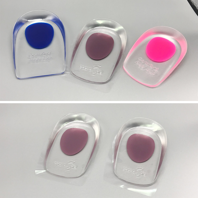 Heel pad silicone U-shaped heel pad transparent heel pad sports shock-absorbing heel pad invisible half size insole
