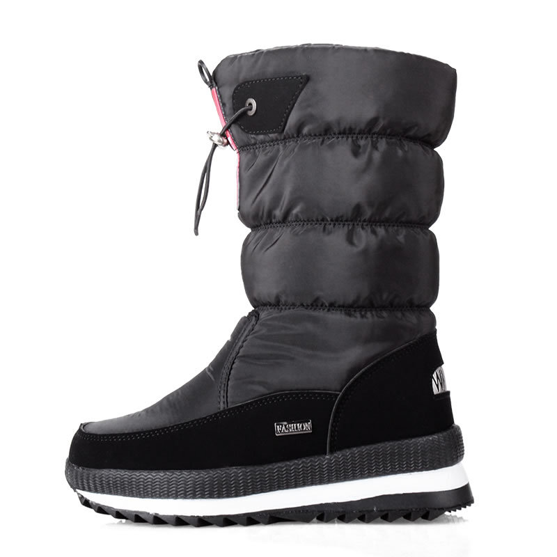 Most Winter Northeast Fleece-lined Women's Boots Winter Casual Large Cotton Shoes 2022 Thickened Warm Snow Boots Waterproof