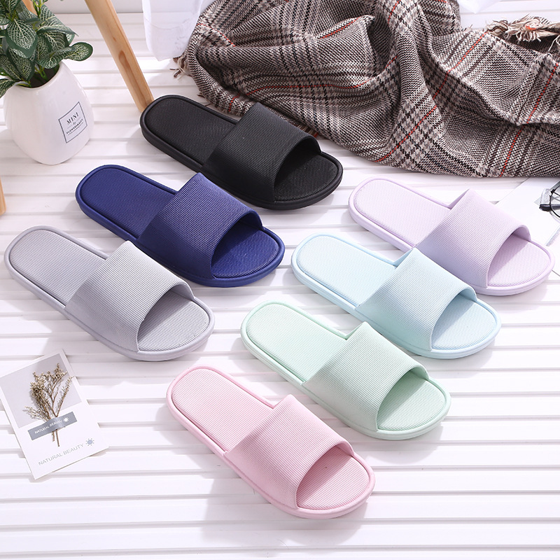 Slippers Women's Summer Indoor Non-slip Soft Bottom Home Use Couple Bathing Sandals Men's Plastic Bathroom Slippers Wholesale