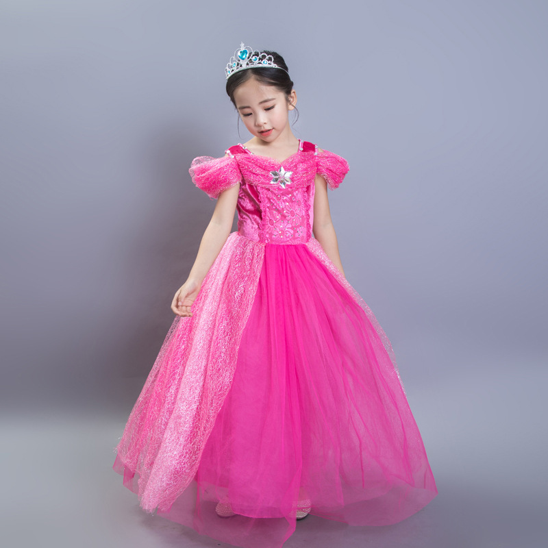 Frozen Princess Dress Aisha Puff Dress Halloween Performance Dress Cinderella Performance Children's Dress