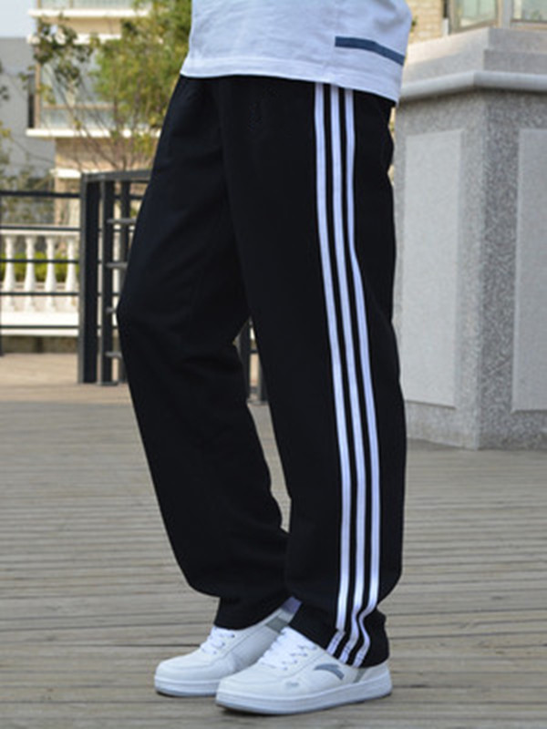 Spring and Autumn Casual Sports Pants Men's Loose Straight Pants Middle-aged Sweatpants Large Size Pants Spring Knitted Pants Men's Pants