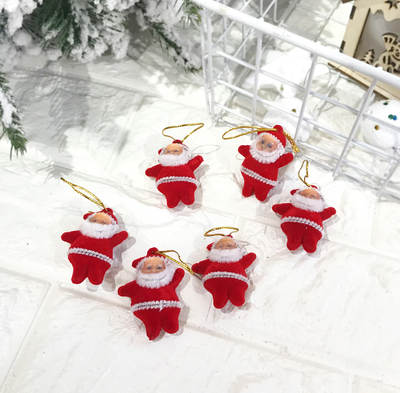 Santa Claus apron gold powder Santa Claus Christmas tree pendant festival daily necessities cross-border exclusive