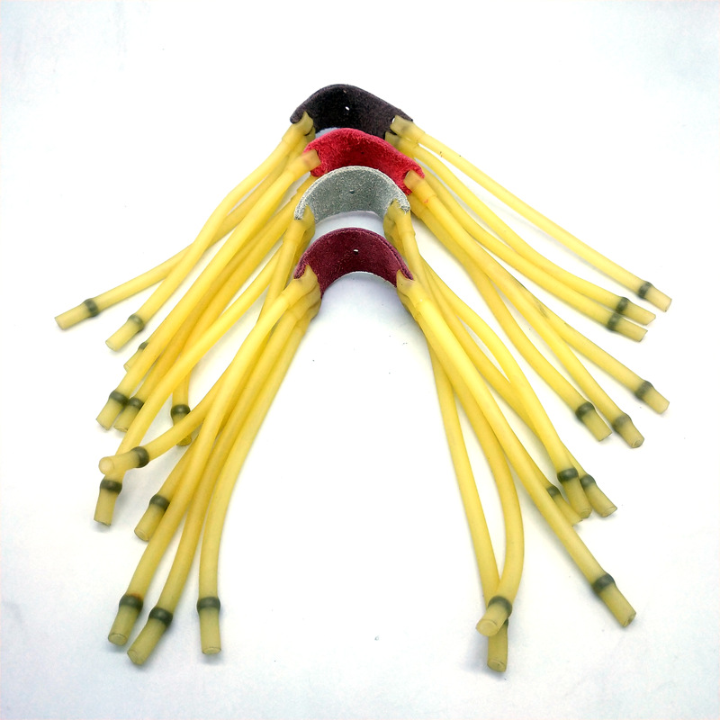 Wholesale 3050 rubber band three-card six-strand card bead rubber band group card ball slingshot rubber band Slingshot leather