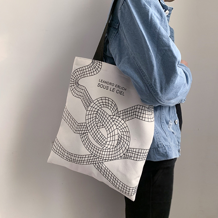 Korean Style Canvas Bag Women's Single Shoulder Soft Face Handbag Small Fresh Style Simple Female Student Bag Artistic Mori Girl's Shopping