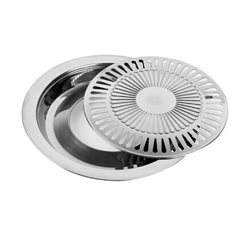 Stainless Steel Outdoor Korean Style Barbecue Plate Electric Ceramic Stove Light Wave Oven Card Oven Supporting Commercial Barbecue Takeaway Grill Plate