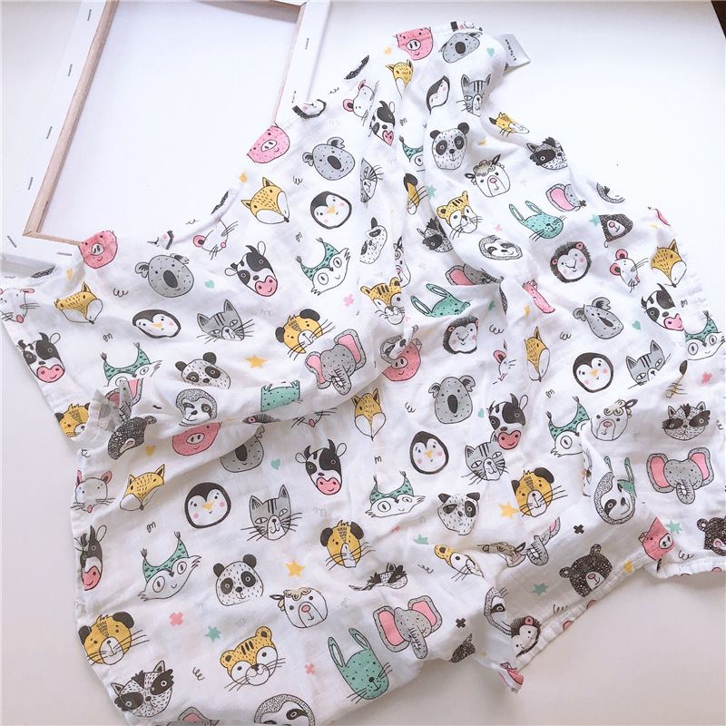 New baby 60*60 bamboo cotton gauze bath towel windproof sunscreen gauze swaddling towel multifunctional cotton saliva towel