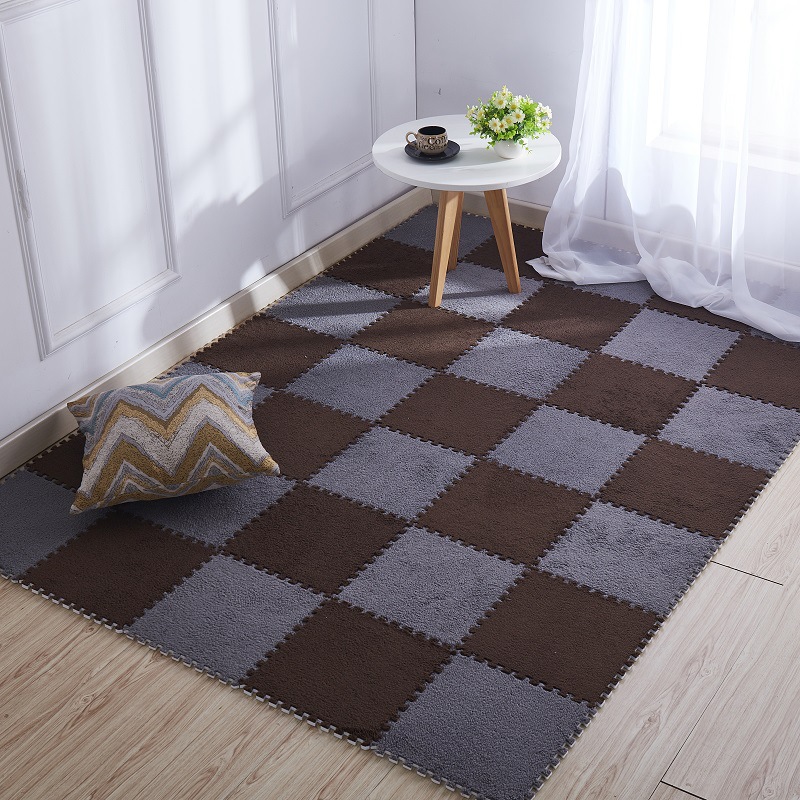 Cross-border exclusive for Nordic ins light luxury stitching carpet mat full of cute bedroom children climbing mat a generation of hair