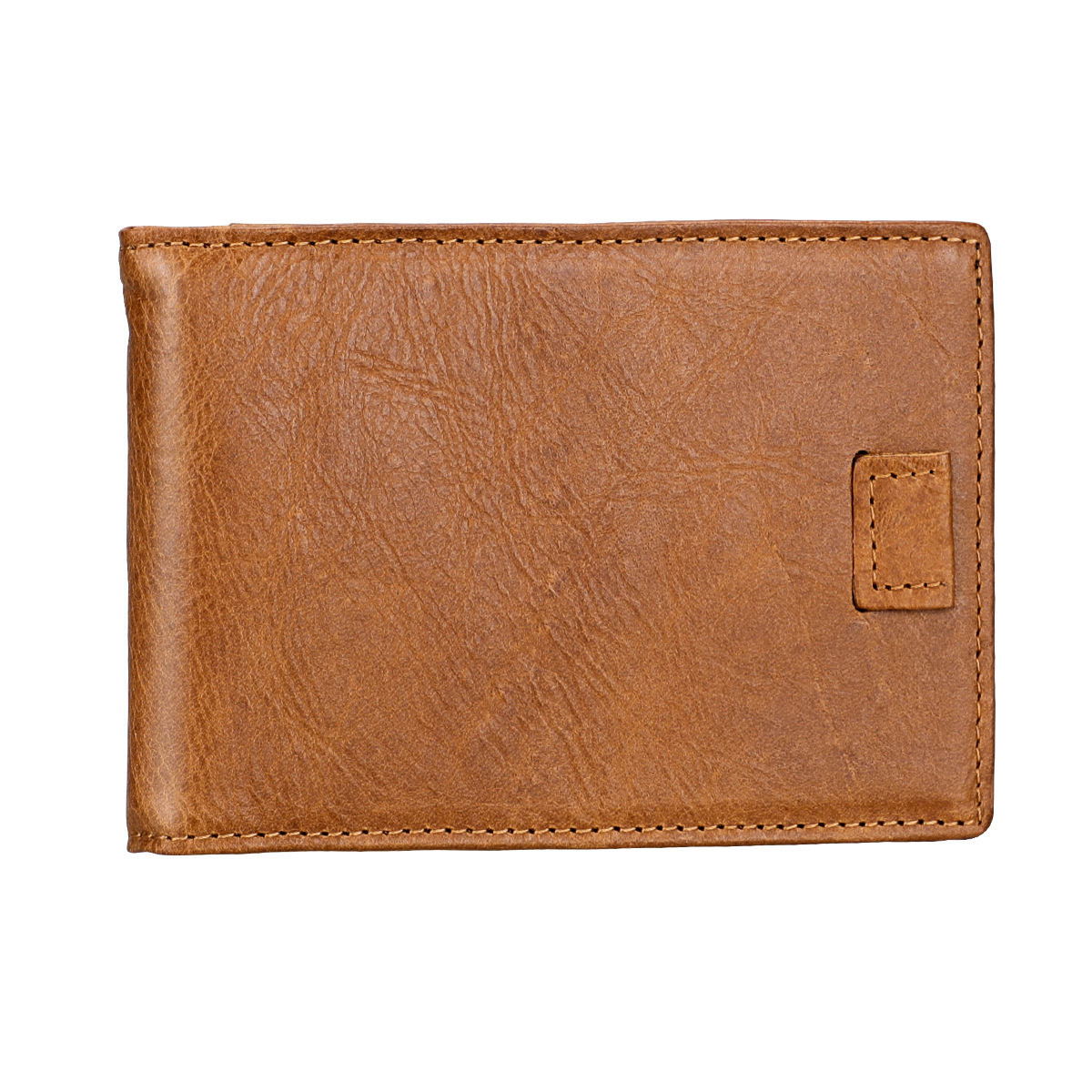 Factory spot RFID Crazy Horse leather gold clip European and American short wallet ultra-thin dollar leather mini small card bag