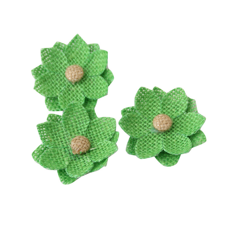 diy handmade linen flower European style retro color decorative flower water lily flower clothing accessories flower