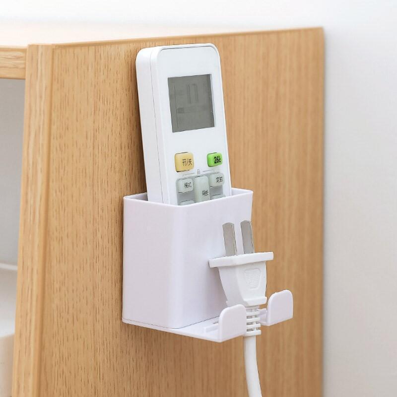 Creative and convenient mobile phone charging bracket multi-use wall-mounted remote control storage box wish Amazon foreign trade explosions