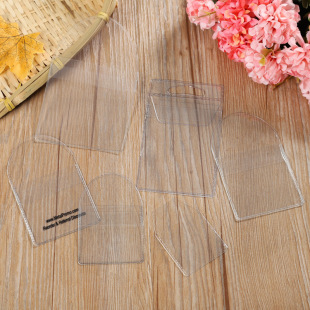 Professional custom transparent packaging rubber sleeve plastic work card bag printing universal waterproof soft protective sleeve custom