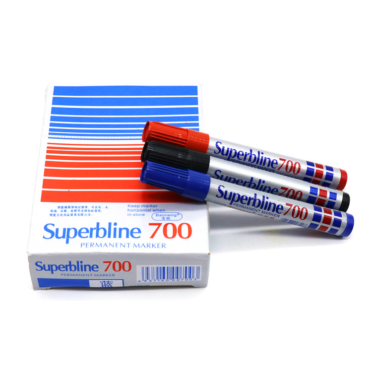 Baoneng 700 single marker economical oil pen box head pen big head pen Red Blue Black