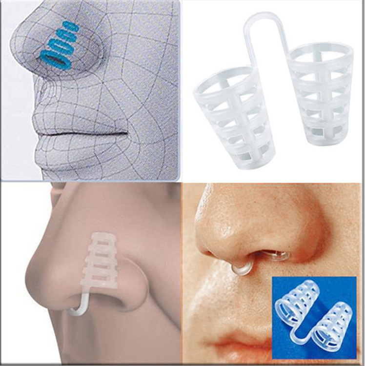 Silicone mini anti-snoring device anti-snoring sleep anti-snoring nose clip anti-snoring device four pieces