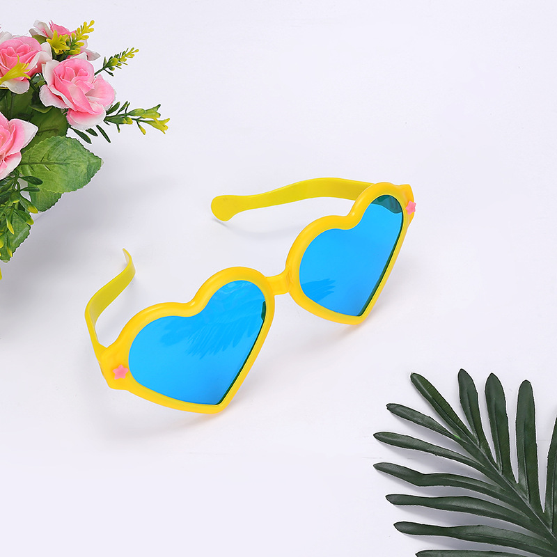 Color peach heart big glasses festival dance parrty performance color big glasses fans glasses factory wholesale