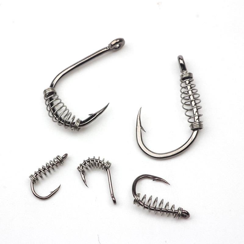 Spring fish hook hand Rod small explosive hook spring silver carp and bighead carp fishing group spring fishing spring bait holder fishing gear small accessories