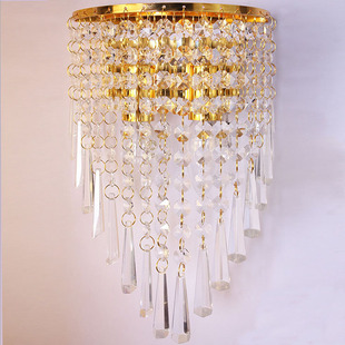 Crystal wall lamp Crystal modern simple bedroom living room bedside aisle K9 Crystal porch wall lamp