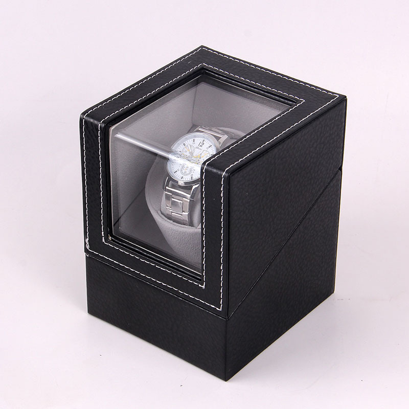 In stock leather mechanical watch shaking device watch Shaker 1-bit electric watch box automatic watch box