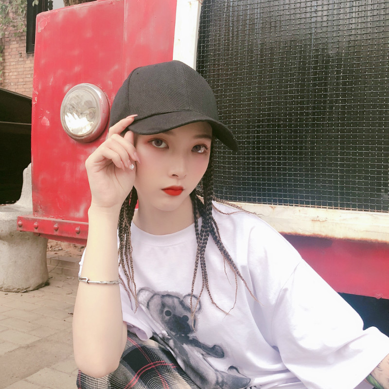 Paryk Beskidt Fletning Hat Paryk Heldel Dame Tretråds Fletning Personlighedskasket Heldel Hiphop Herre- og Damemode Hiphop Kasket_voghion.com