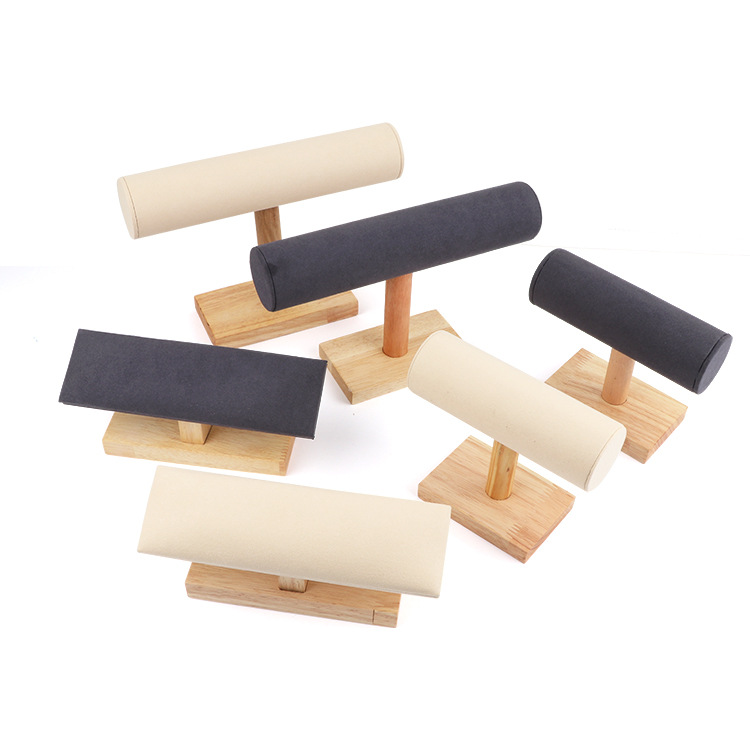 Log Bracelet Rack Solid Wood Single Layer Bracelet Bracelet Flannel Display Rack Watch Rack Props Jewelry Storage Rack
