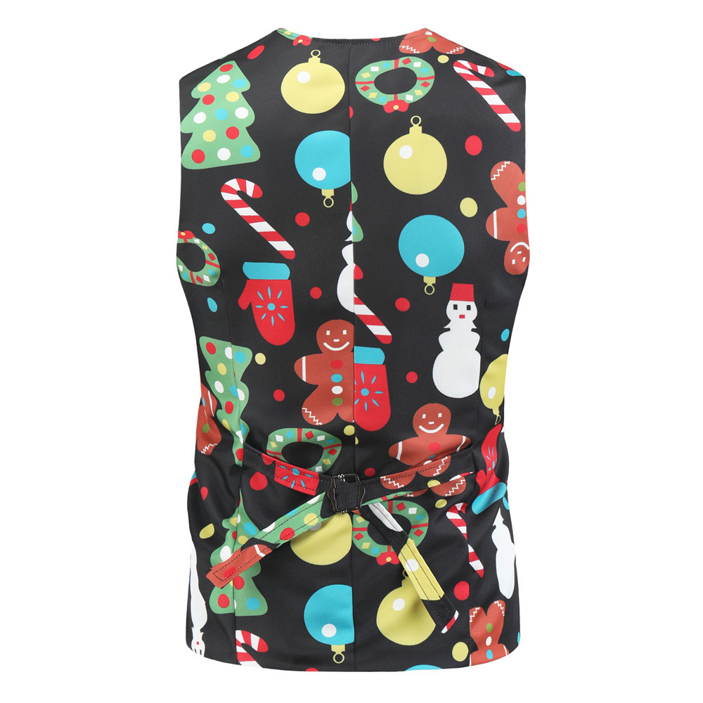 Foreign trade autumn and winter new men's large size suit three-piece Christmas 3D printed large size suit foreign trade suit