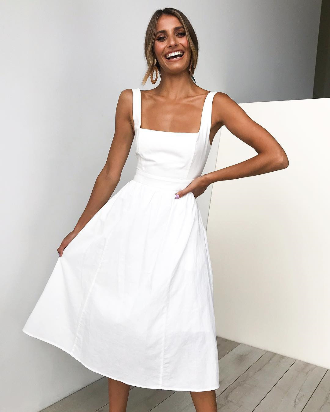 2023 Spring and Summer New Independent Station eaby Amazon Simple Sling Sexy Backless Dress