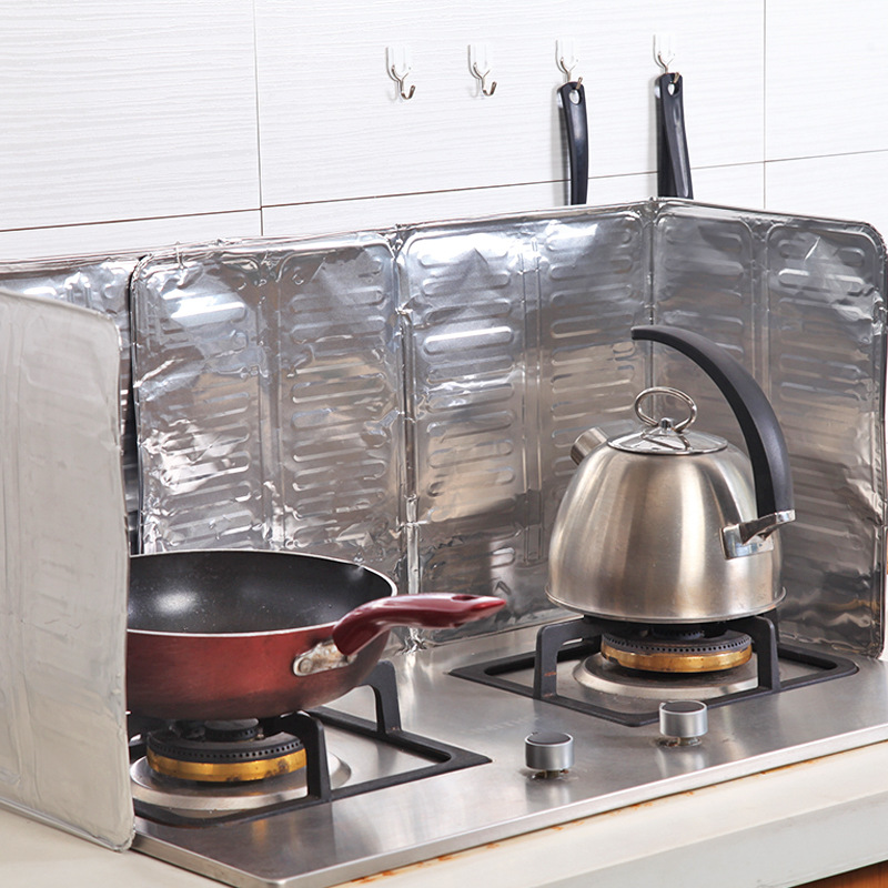 Gas stove foldable oil baffle for kitchen cooking oil baffle for cooking oil splash-proof board enclosure board