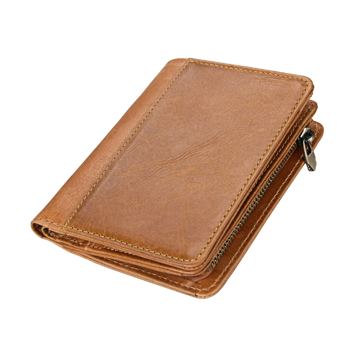 Amazon best selling men's wallet leather Crazy Horse leather retro wallet anti-theft brush leisure wallet a generation of hair