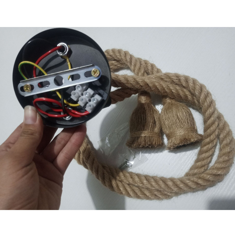 DIY лампа из пеньковой веревки ретро люстра из пеньковой веревки декоративная люстра креативная лампа из пеньковой веревки мульти-головная лампа для рукоделия