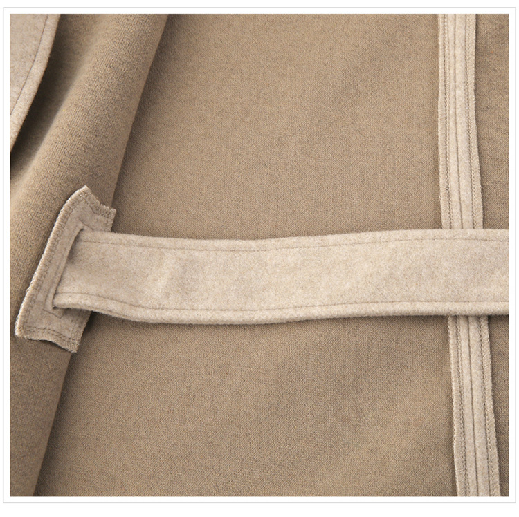 Wollmantel Damen Winter 200kg Neujahrstag Kriegsmantel Mantel lang locker Schnürschal Cape gepolsterter Mantel_voghion.com