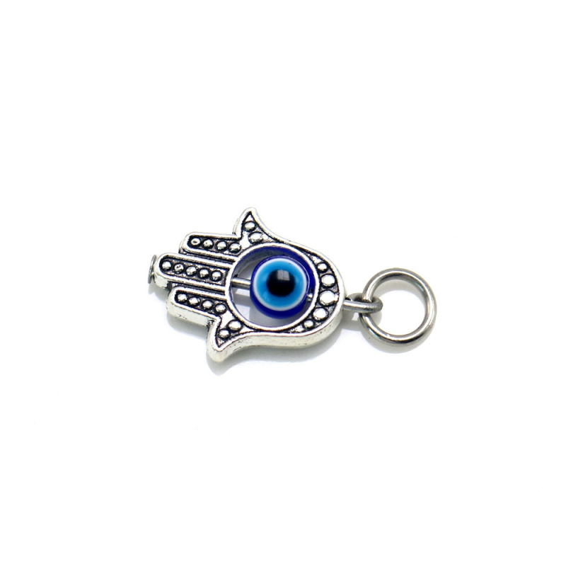 Diyアクセサリーの合金の小さいペンダントのファティマの手のトルコの青い目の悪魔の目のメーカーは直接販売します。|undefined