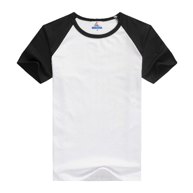 T-shirt 2023 spring and summer men's round neck short sleeve Raglan solid color blank shirt combed cotton factory wholesale a generation of hair