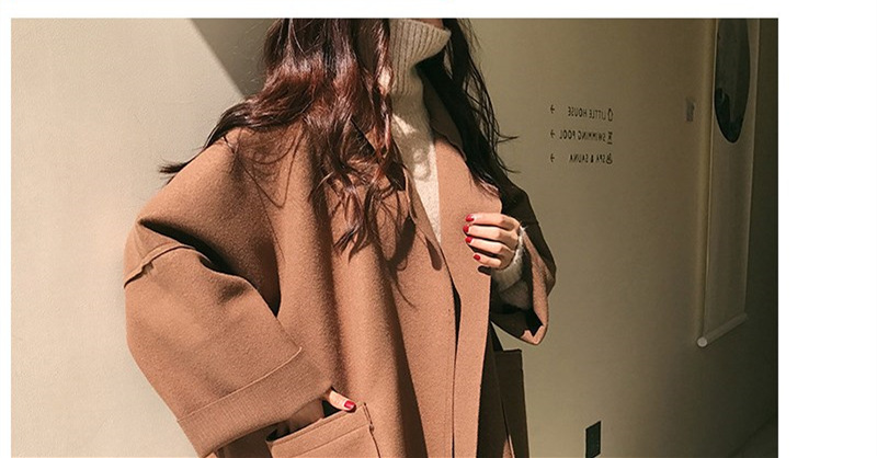 2021 Neue Herbst- und Winterjacke für Damen aus Wollstoff, Studentin im koreanischen Stil, mittellang, große Größe, lockerer Umhang, Hepburn-Mode_voghion.com